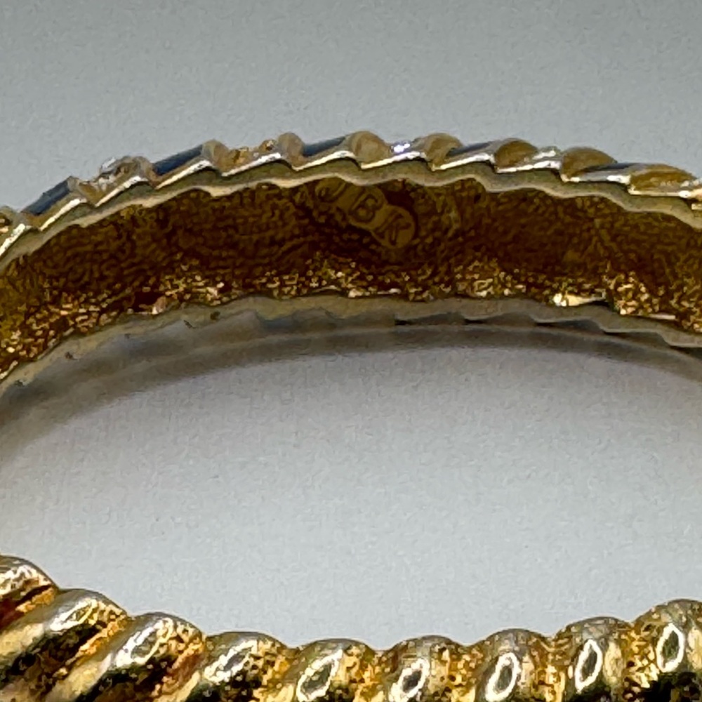 Camrose & Kross JBK Gold and Blue Bangle Bracelet - Picture 7 of 12